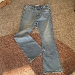 70s-style ASOS Light Blue Flare Jeans W32 L32 hippie festival bodycon